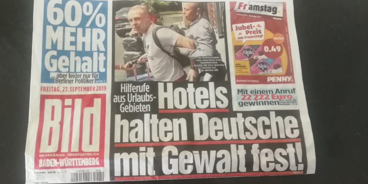 Unglaublich, wie angebliche "Luxushotels" mit deutschen Urlaubern manchmal umgehen. Schlagzeile der BILD angesichts der Thomas Cook Pleite.