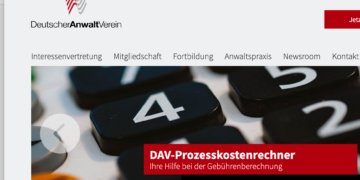 Homepage des Deutschen Anwaltvereins, anwaltverein.de.