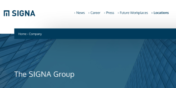 Signa steigt jetzt über Signa Holding GmbH auch bei Thomas Cook ein. Bild: Screenshot Homepage https://www.signa.at/en/company/.